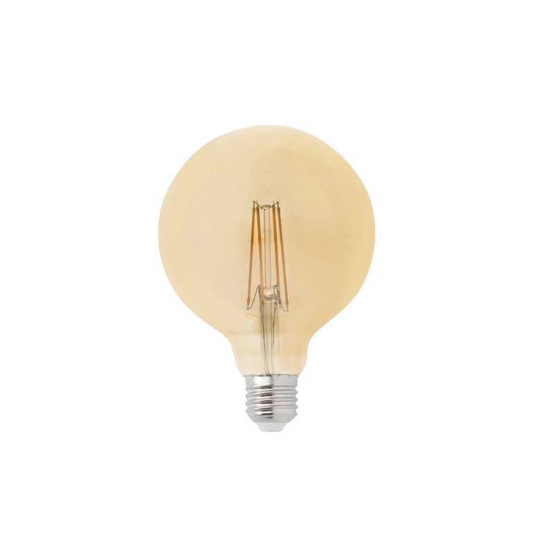 Ampoule globe filament led ambre e27 4w 2200k ø125