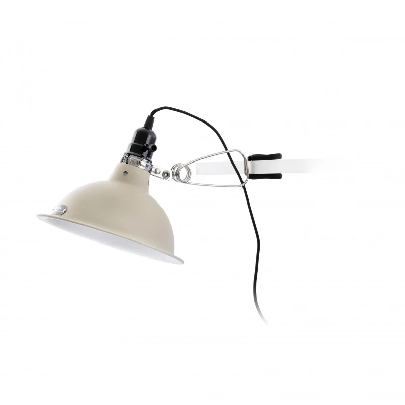 Lampe pince rétro beige