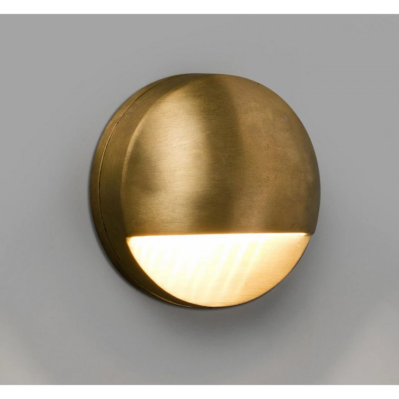 Applique bord de mer ronde LED extérieure en laiton