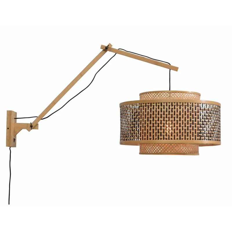 Applique articulée naturelle en cannage de bambou