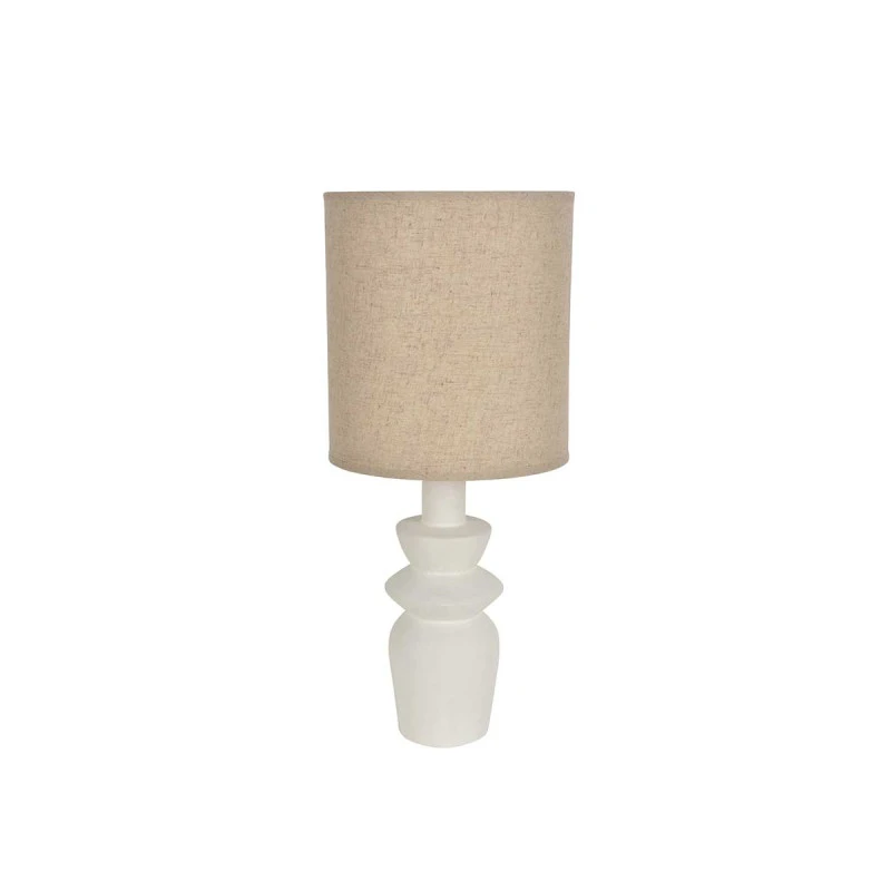 Lampe céramique et lin