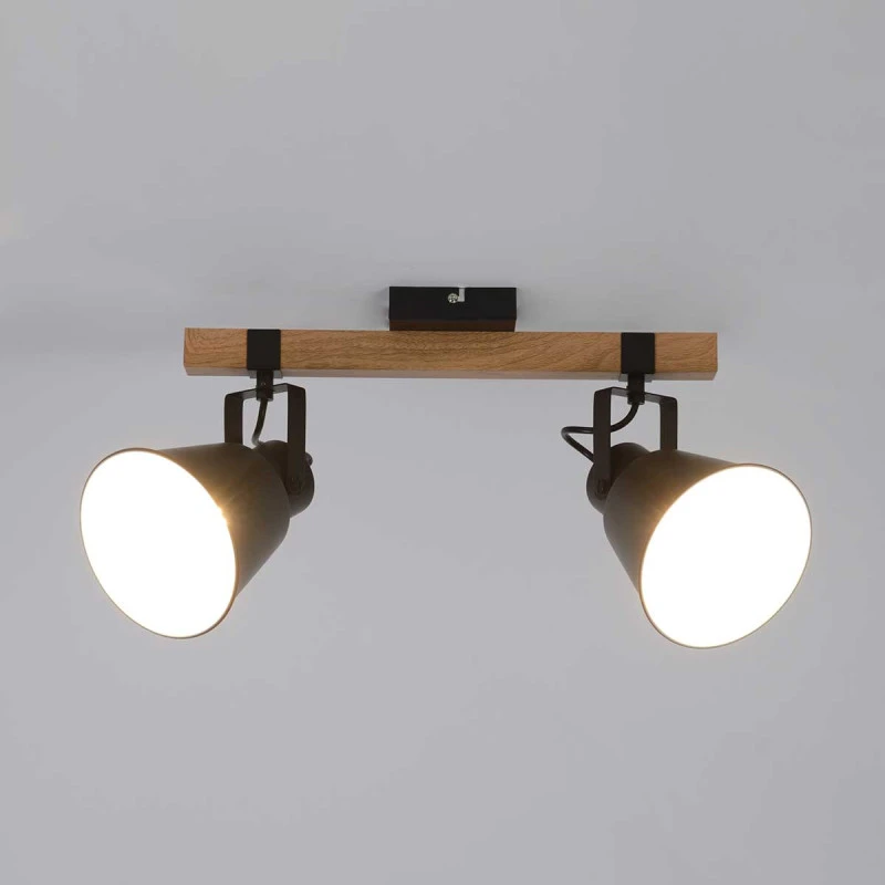 Spot double Hudson noir mat