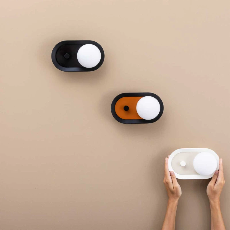 Lampe à poser ou applique murale maya terracotta