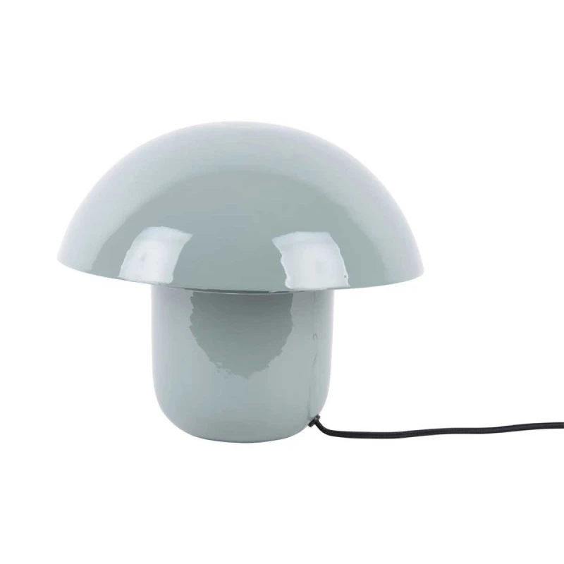 Lampe à poser émaillée champignon bleu clair