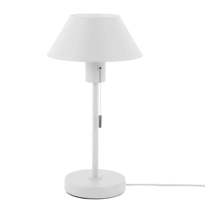 Lampe de bureau blanche avec tirette