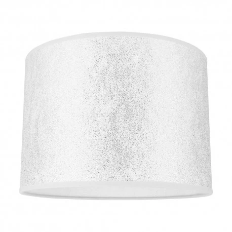 Abat-jour cylindrique E27 H20 Tissu Argenté,PRATO,A1304