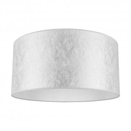 Abat-jour cylindrique E27 H20 Tissu Argenté,PRATO,A1308