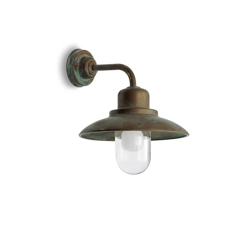 Applique coudée d'extérieur en laiton