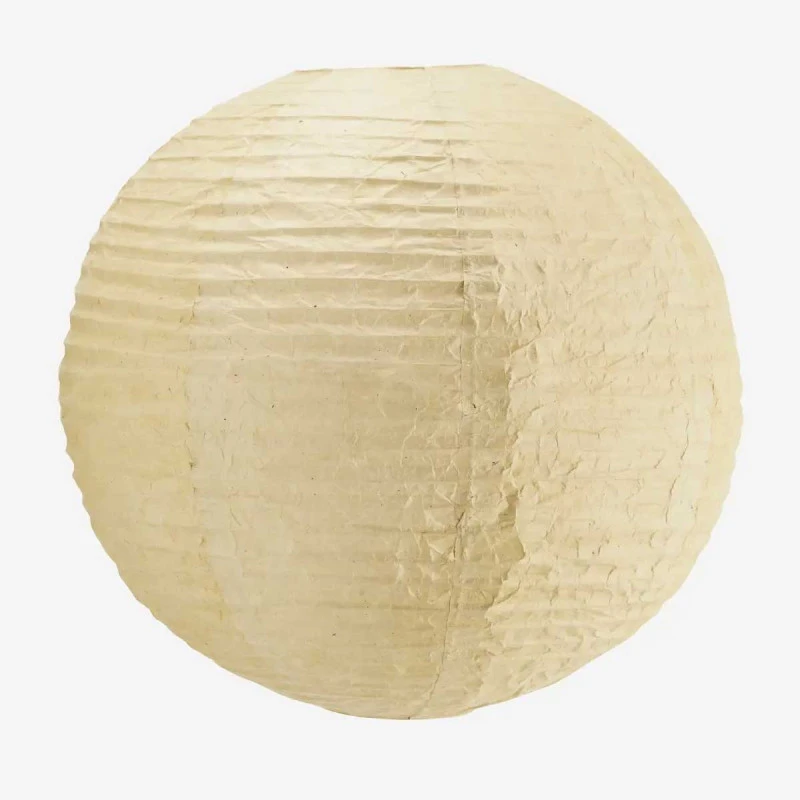 Abat-jour boule en papier beige sable