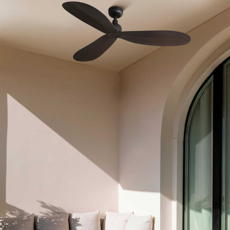Ventilateur Palma d'ext??rieur bord de mer marron taille M