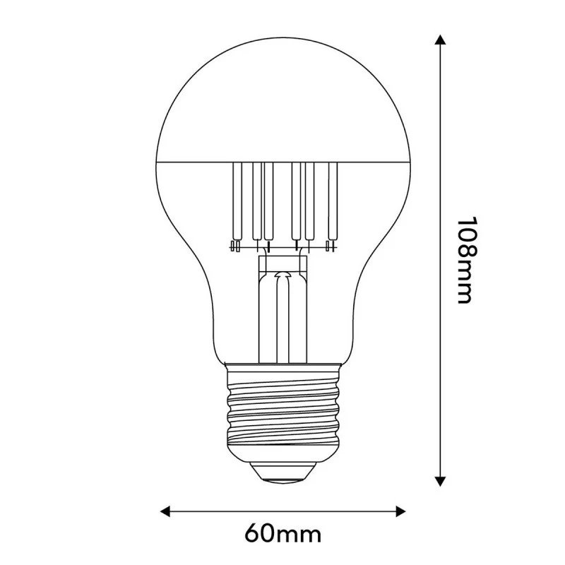 Ampoule E27 LED demi sphère cuivrée