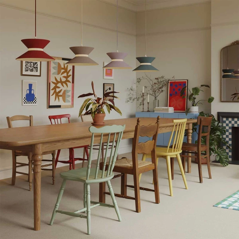 Abat-jour pour suspension sablier orange homard