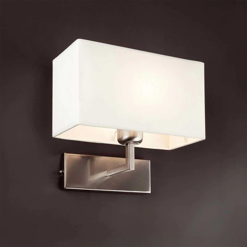 Applique abat jour tissu blanc - Faro