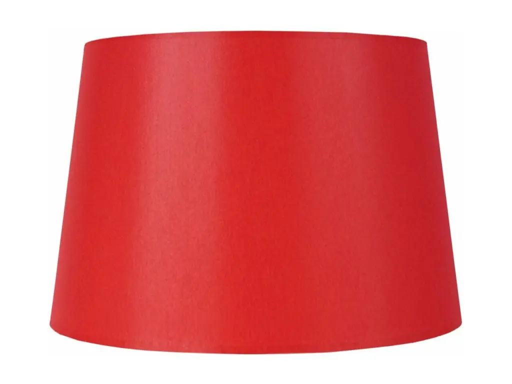 Abat-jour tissu rouge 25 cm.