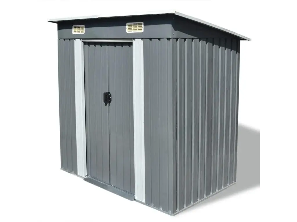 Abri de jardin Métal Gris