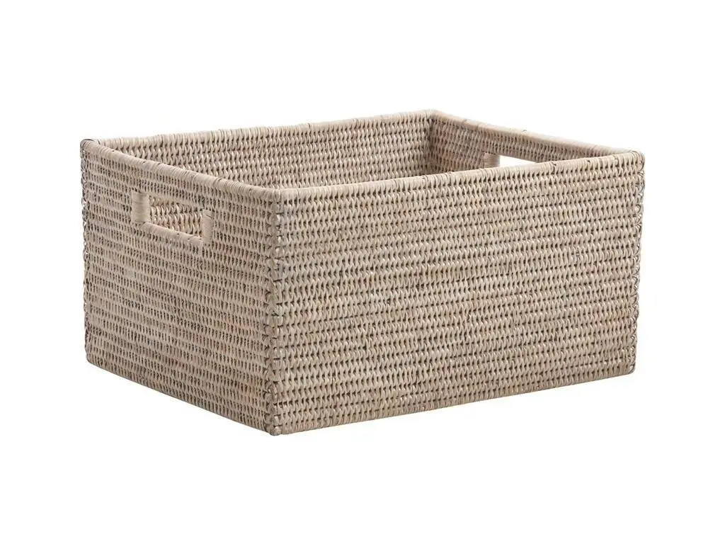 Corbeille rangement en rotin 24 x 19 x 13 cm