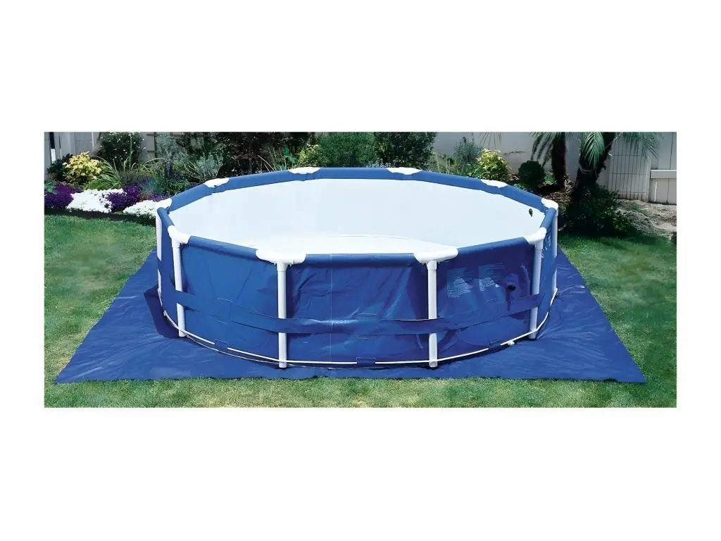 Tapis de sol 4,72 X 4,72 m pour piscine Intex - Bleu