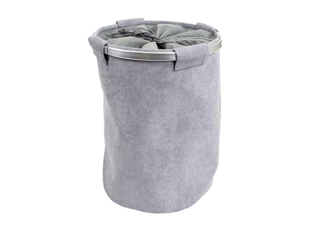 Bac à linge HWC-C34, Panier à linge boîte à linge sac à linge, 55x39cm 65l - cordon gris