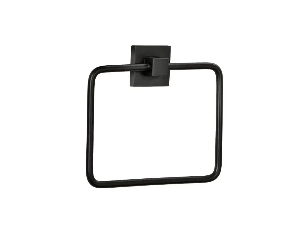 Anneau porte-serviette noir mat Fackelmann New York
