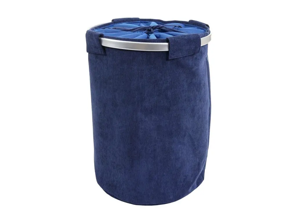 Bac à linge HWC-C34, Panier à linge boîte à linge sac à linge bac à linge avec filet, 55x39cm 65l - bleu