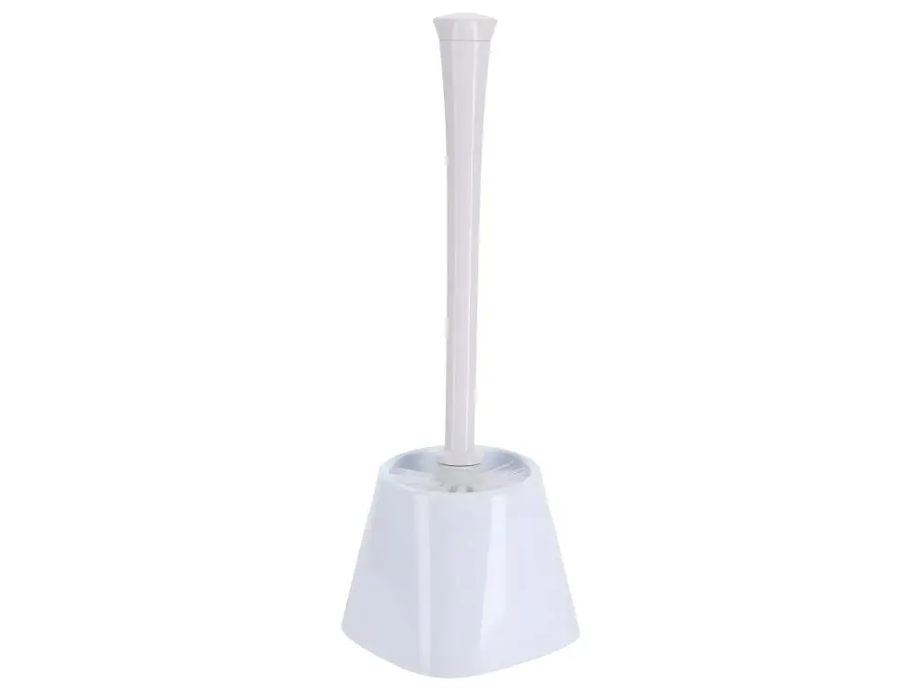 Brosse WC avec support Blanc brillant