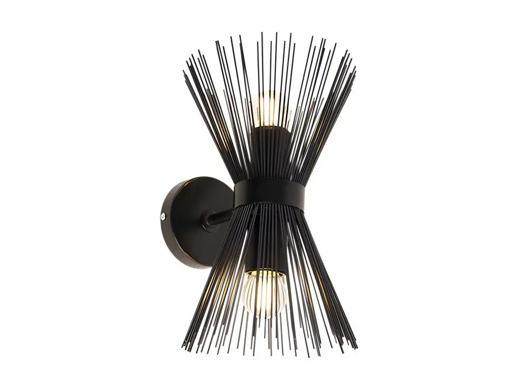 Applique Art Déco noire 2 lumières - Broom