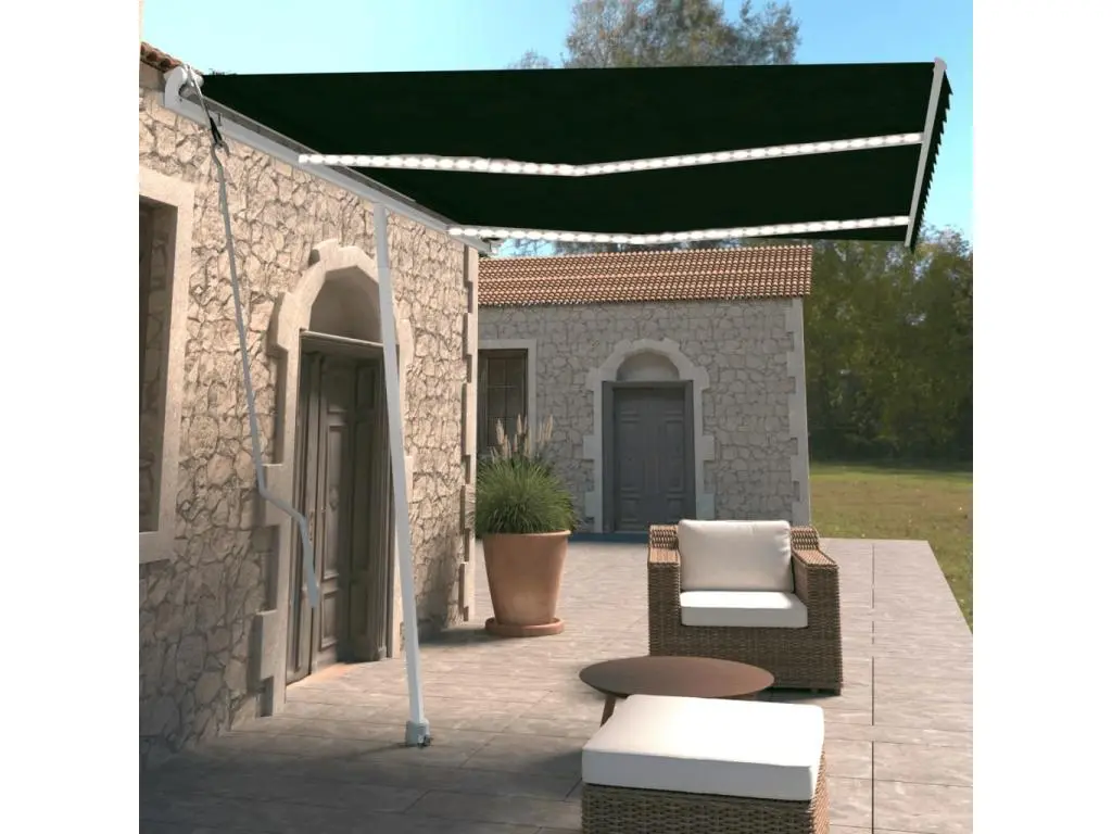 Auvent automatique capteur de vent et LED 350x250 Anthracite