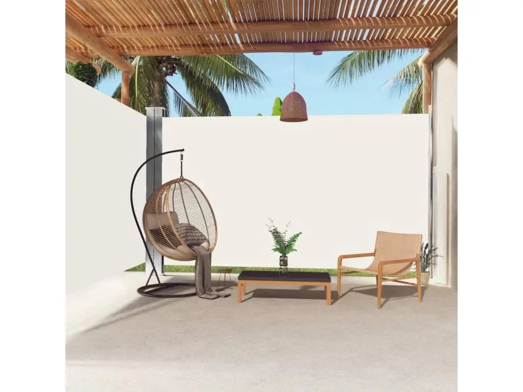 Auvent latéral rétractable Crème 220x600 cm