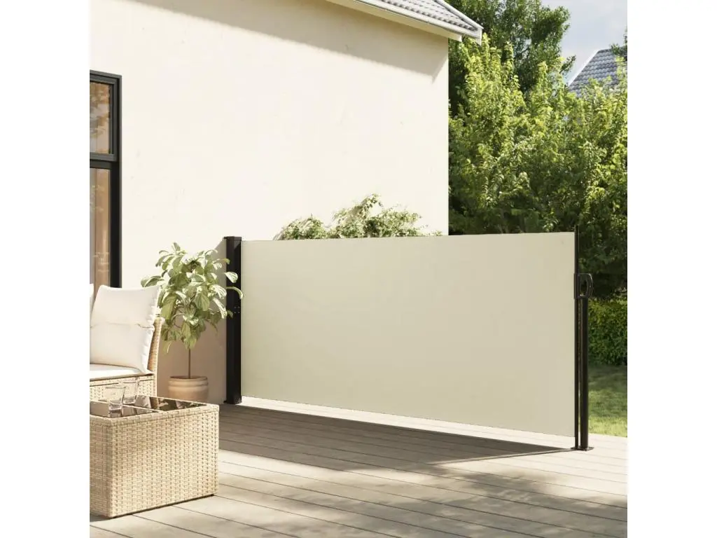 Auvent latéral rétractable crème 140x300 cm