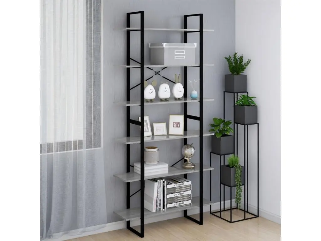 Armoire haute Sonoma gris 100x30x210 cm Bois d'ingénierie