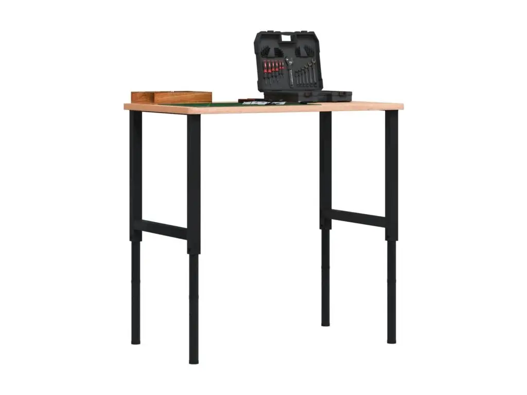 Cadres d'établi réglables 2 pcs Métal 55x(69-95,5) cm Noir