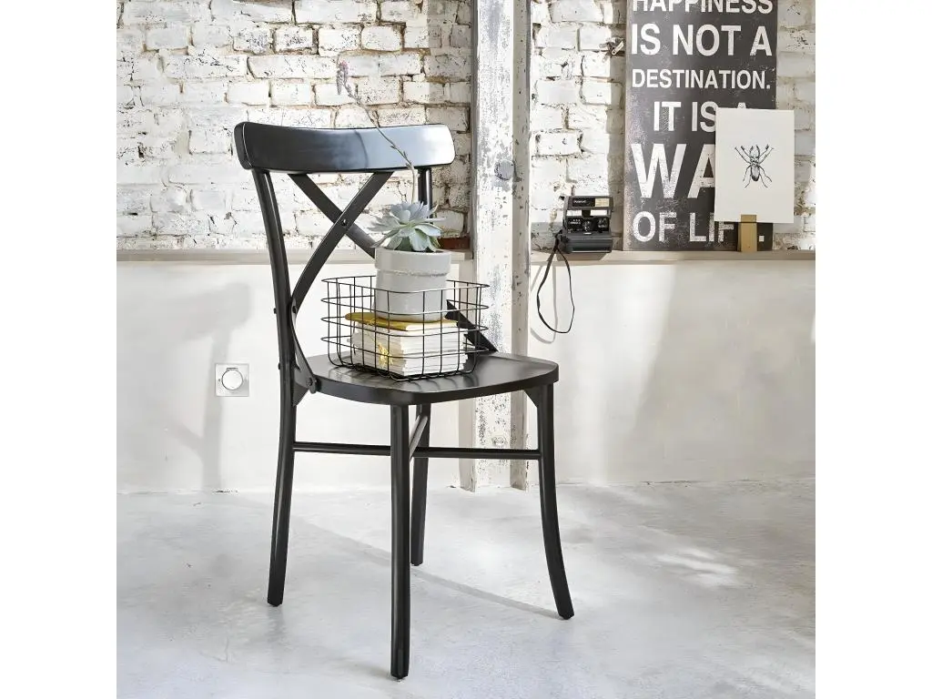 Chaise en acajou massif