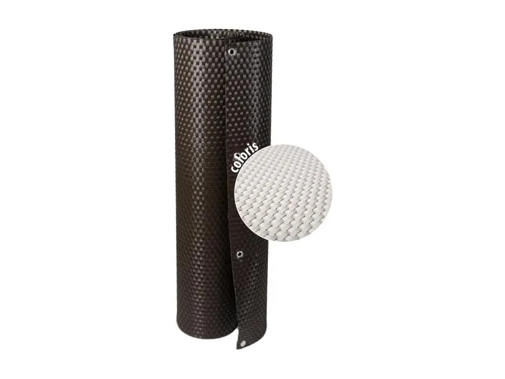 Brise-vue en résine tressée avec oeillets métalliques coloris blanc 1 x 3 m