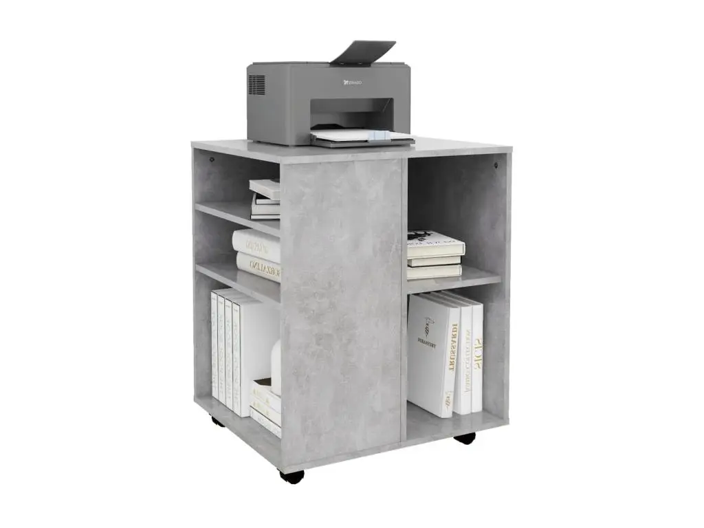 Armoire à roulettes Gris béton 60x53x72