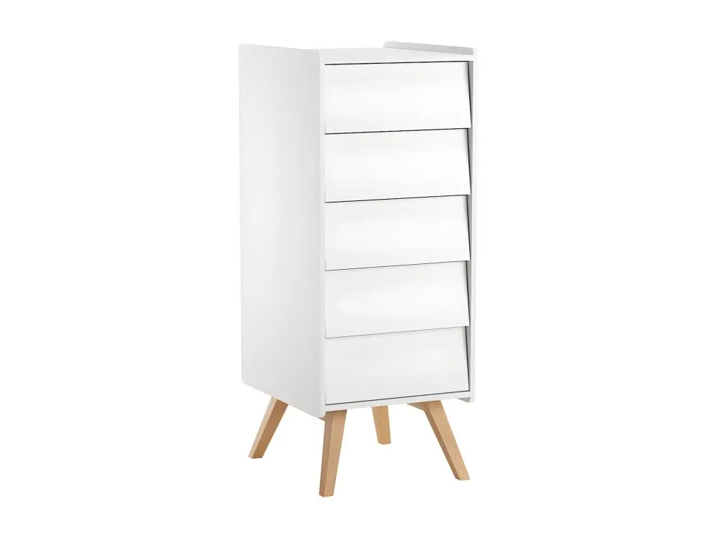 Chiffonnier Vintage Blanc et Bois