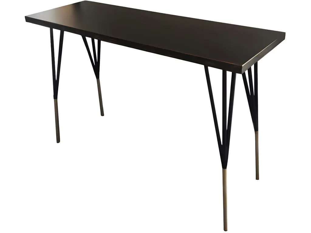 ARTDECO - Console noire pieds en acier
