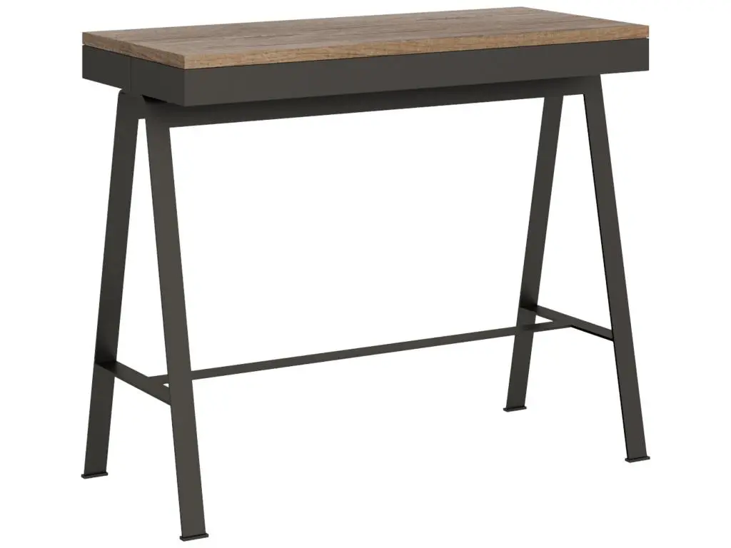 Console Banco Evolution Chêne Nature cadre Anthracite