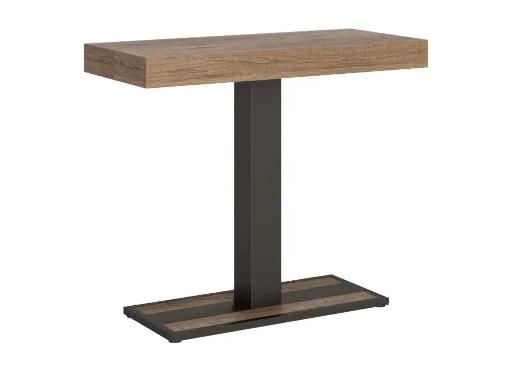 Console Capital Small Premium Chêne Nature cadre Anthracite