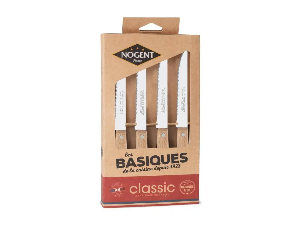 Coffret Classic Hêtre 4 couteaux steack