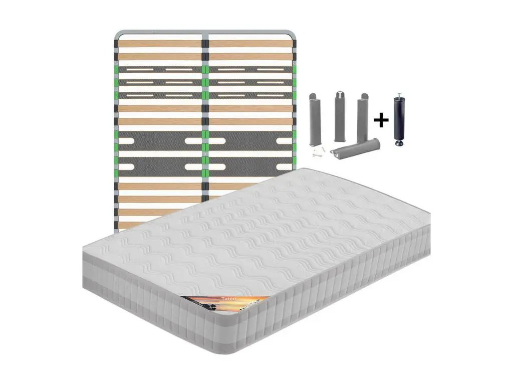 TAHITI - Pack Matelas + AltoZone 160x200 + Pieds