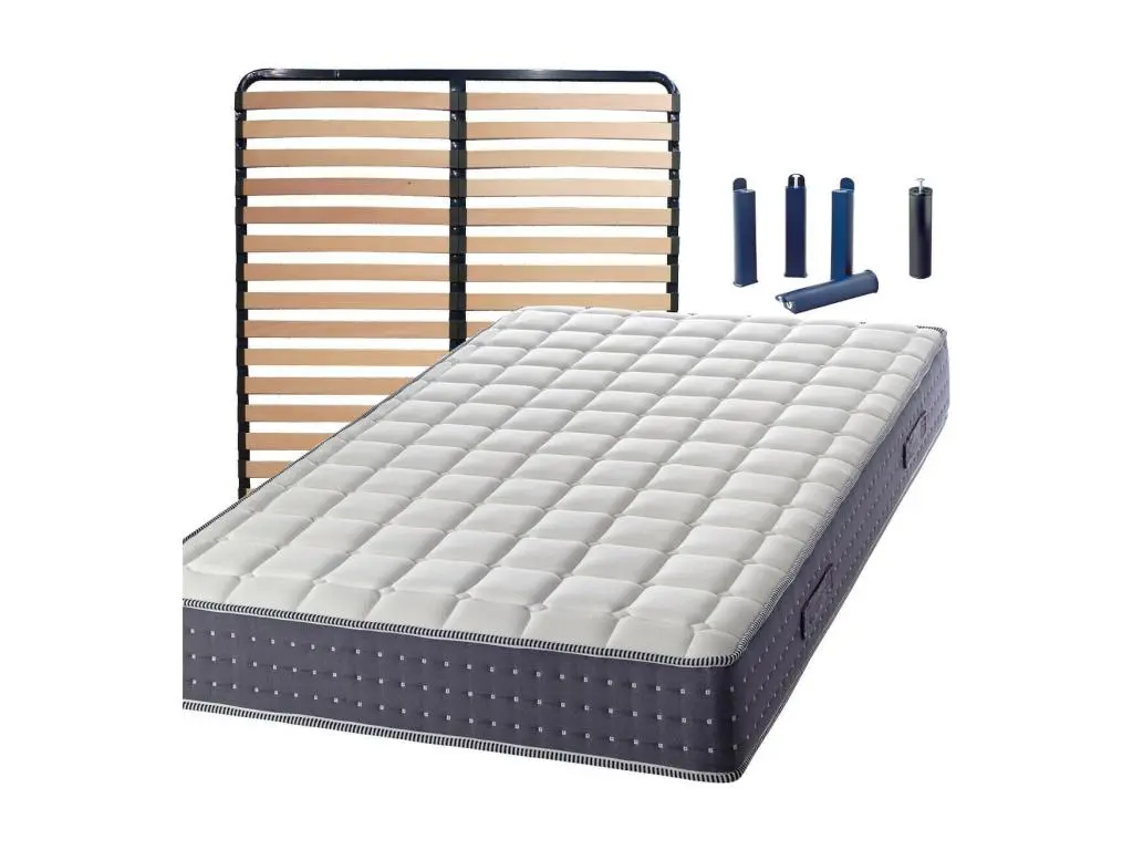 SILHOUETTE - Pack Matelas + AltoLattes 160x200 + Pieds