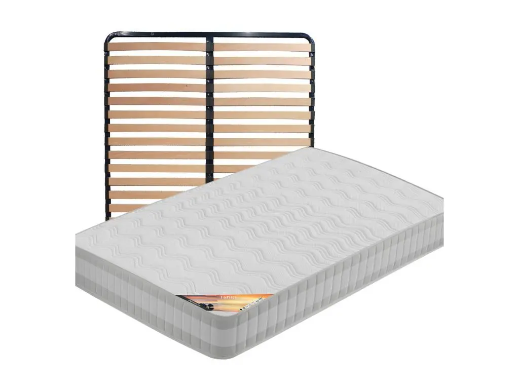 TAHITI - Pack Matelas + Lattes 140x190