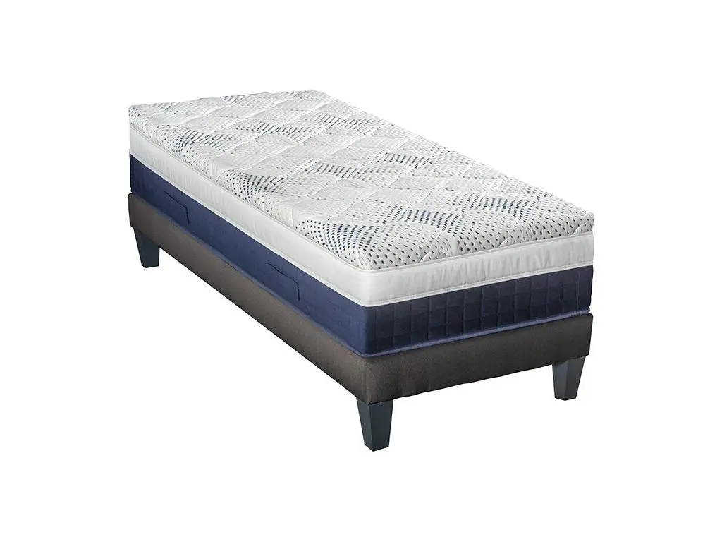 Bellecour BELLECOUR LITERIE | Ensemble CASTELLANE 90x190 cm | Matelas Mémoire de forme + Sommier Bois | Ferme