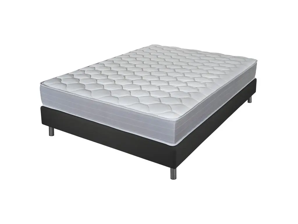 Sommier démonté Newkit gris + Matelas Madere - Soutien ferme