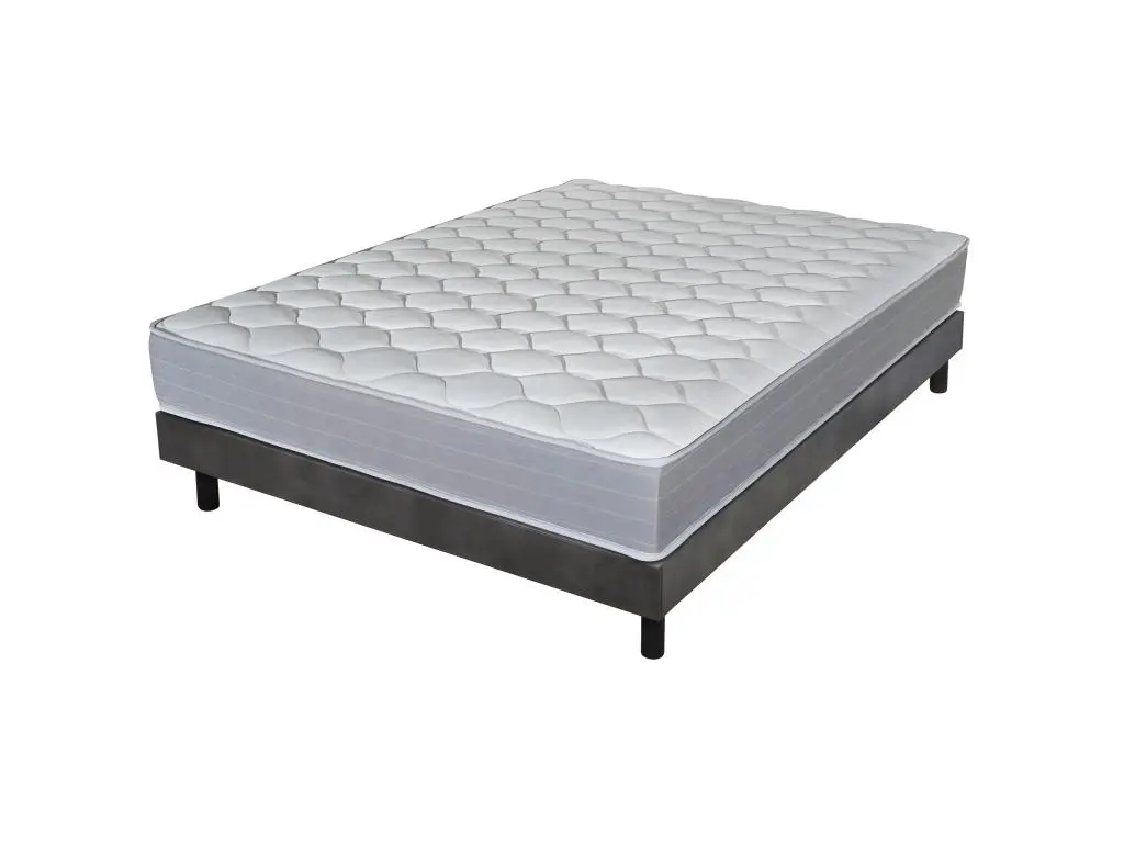 Sommier démonté Decokit béton + Matelas Madere - Soutien ferme