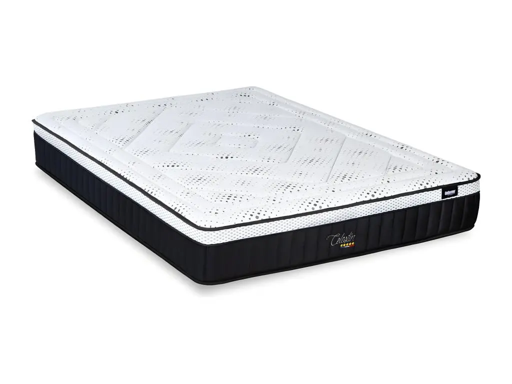 BELLECOUR LITERIE | Ensemble CELESTIN 2.0 180x200 cm | Matelas Mémoire de forme + Sommier Bois | Ferme