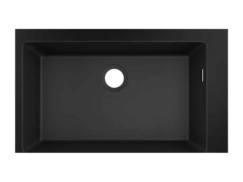 Evier à encastrer 1 bac HANSGROHE S51 660 avec vidage manuel noir graphite