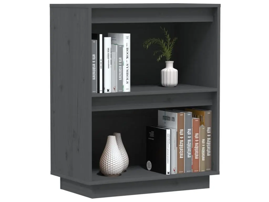 Armoire console Gris 60x34x75 Bois de pin solide
