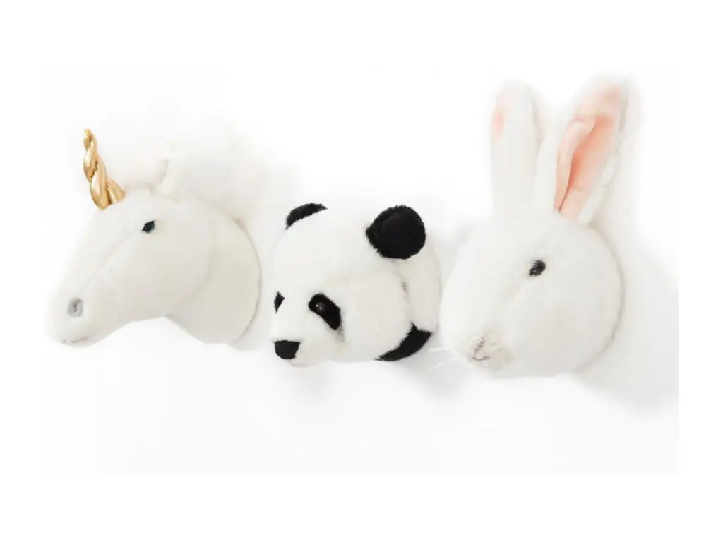 Peluche trophée mini 3 petites têtes collection Lovely