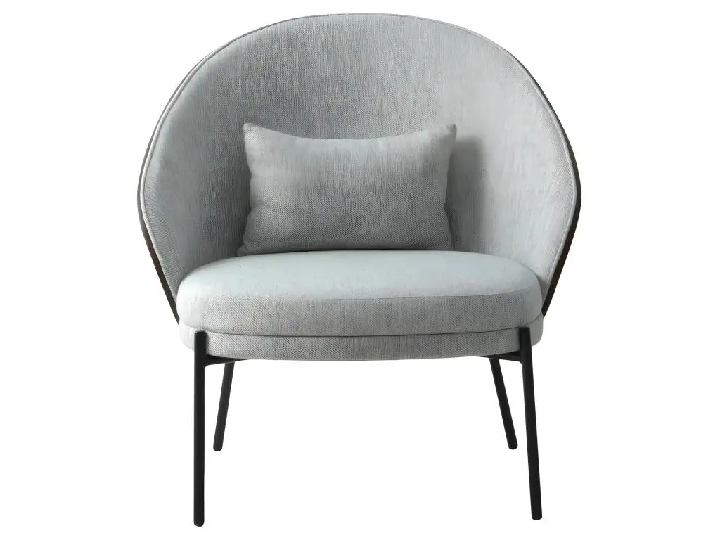 Canelas - Fauteuil en tissu et métal - Couleur - Gris clair